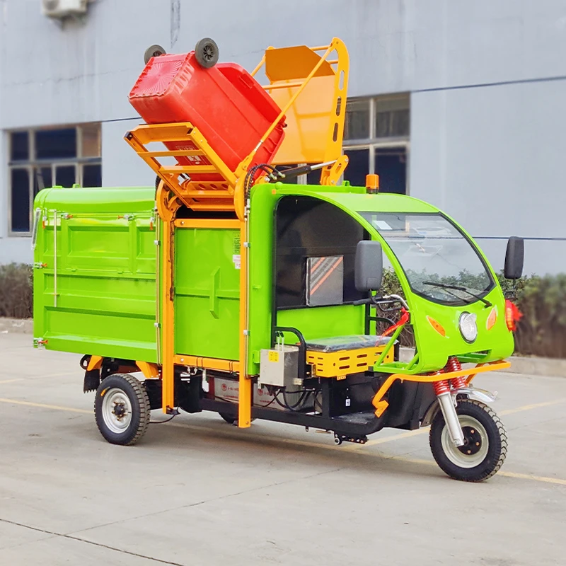Дорожный канализации очистка мусора коллекция мотор трехколесный велосипед подъемный крюк руку мусоровоз грузовой погрузчик перевозка