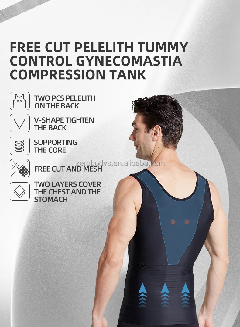 Zerobodys W023 Mens Compression Shirt Slimming Undershirt