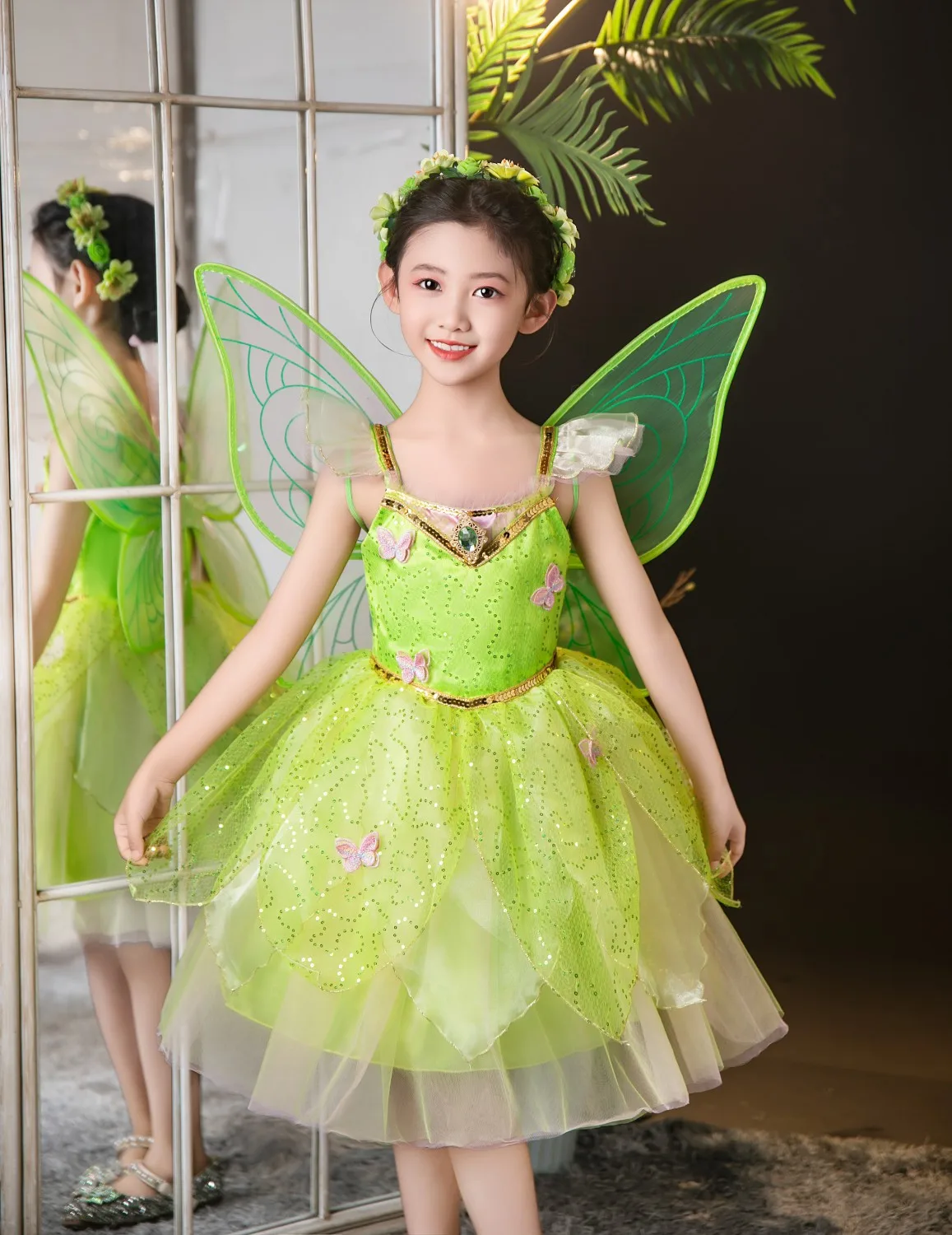 Wholesale Girls Green Elf Frog Dresses Fairy Toddler Tiana Tinker Bell  Princess Birthday Party Outfits Halloween Costumes