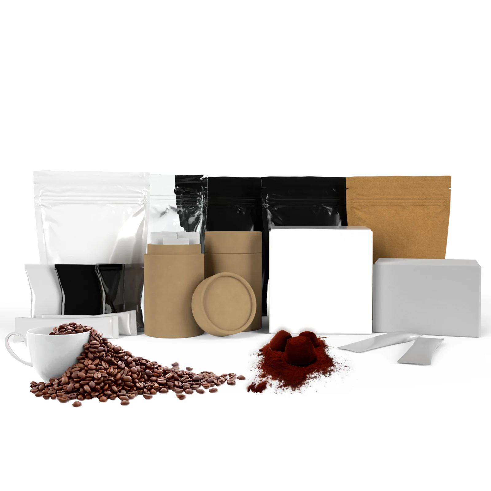 Private Label Ganoderma Reishi Extract Instant Hot Chocolate Powder Coffee Five Flavor