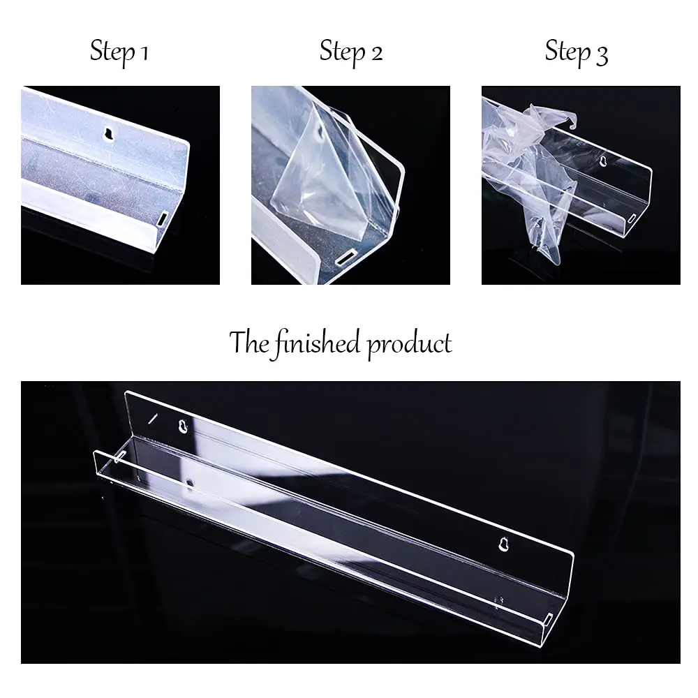 product 6 piece acrylic nail polish organizer rack wall mounted essential oil display stand alcohol ink paint storage holder-5