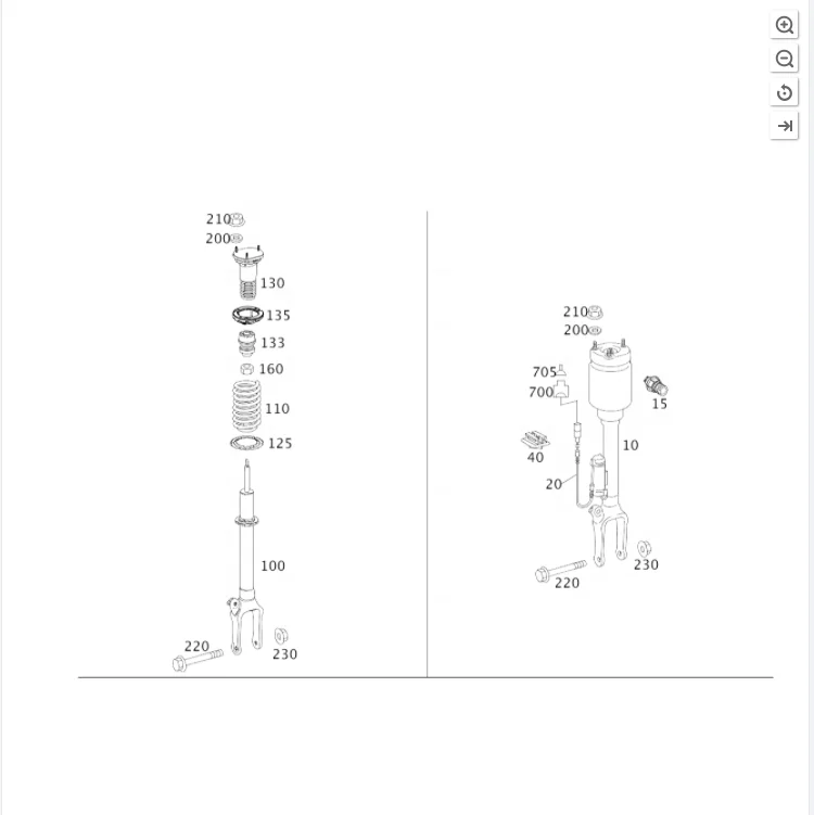 High quality car hanging air suspension for mercedes-benz GL ML  