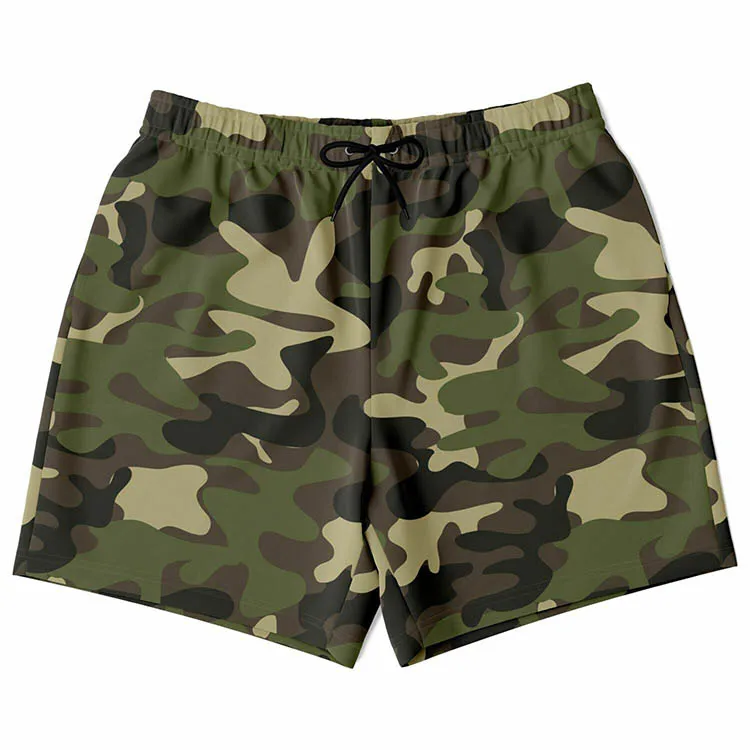 Camouflage Verde Bermuda Uomo Camouflage Camo Men Mesh