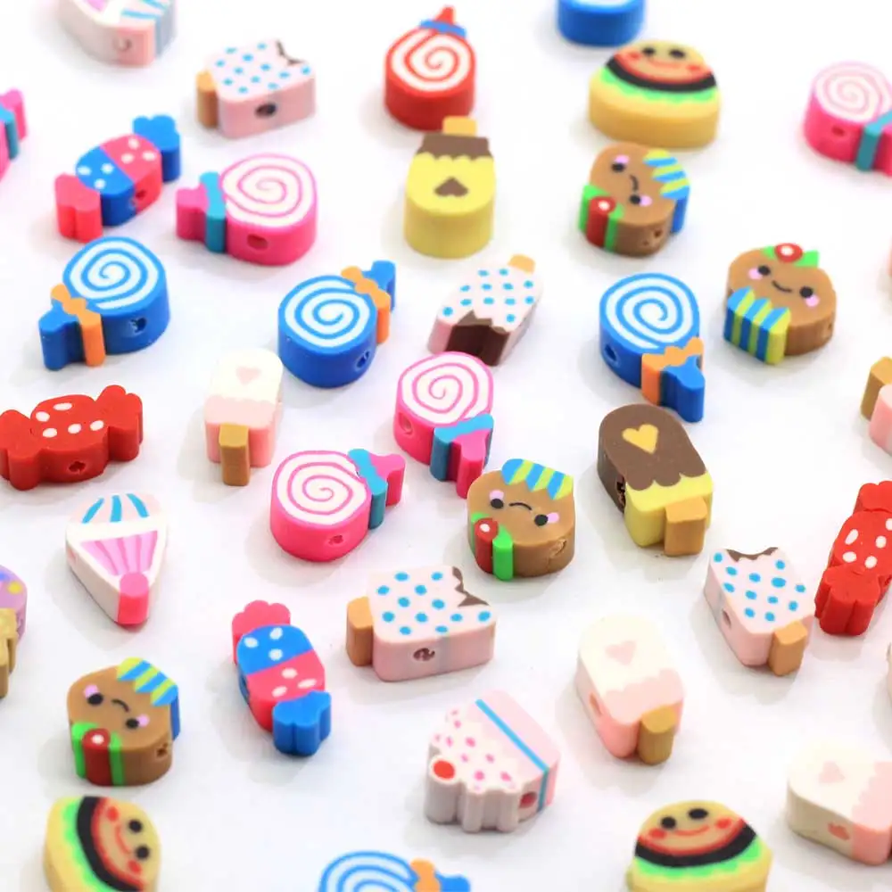 Polymer Clay Accessories Candy Lollipop, Polymer Jewelry Beads