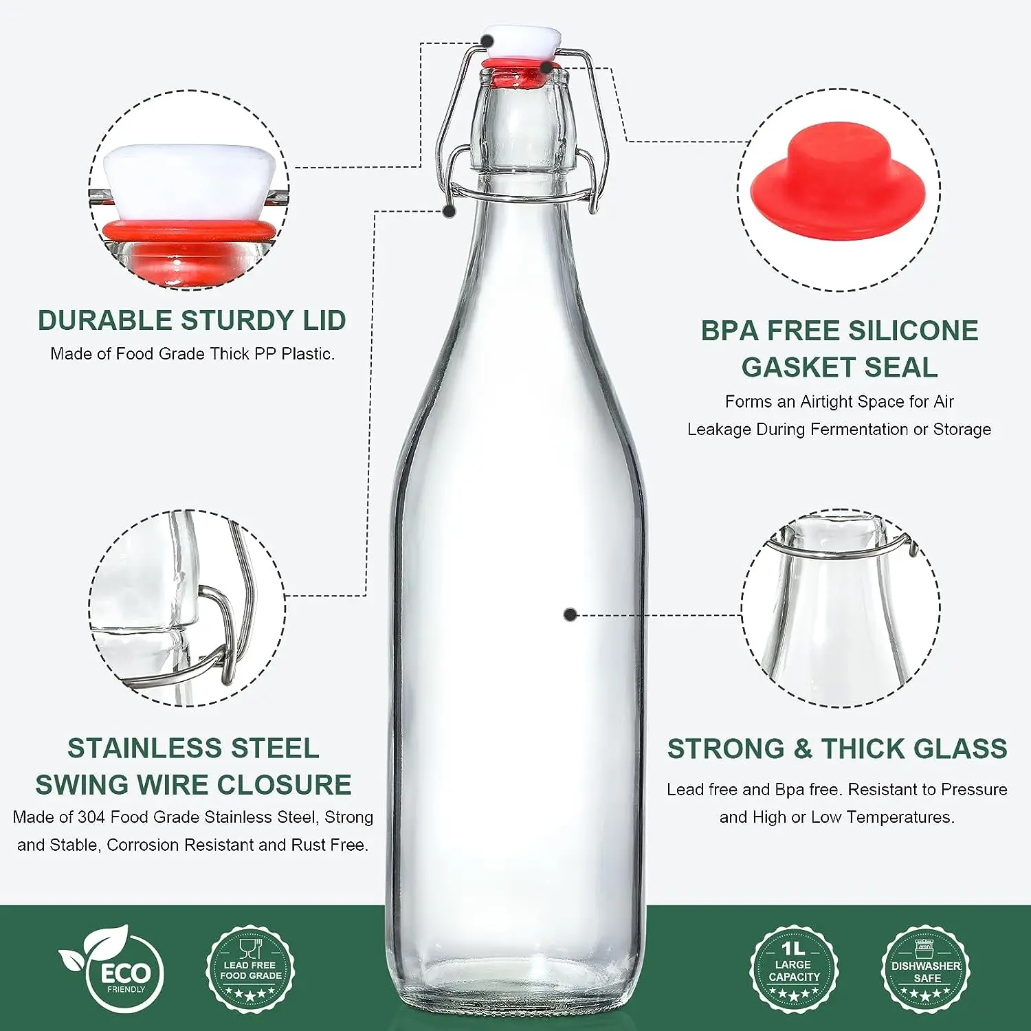 保存容器・ケース Supreme swing top 1L(Bottle) 21AW Supreme Swing Top 1.0L Bottle (Set of 2) Clear - FW21 - US