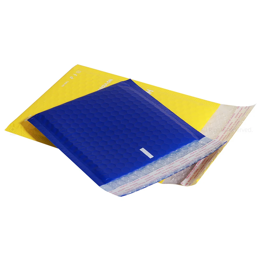 New Arrival Yellow Custom Logo Printed Eco Friendly Cute Bubble Mailers Padded Envelopes Shipping Mailers