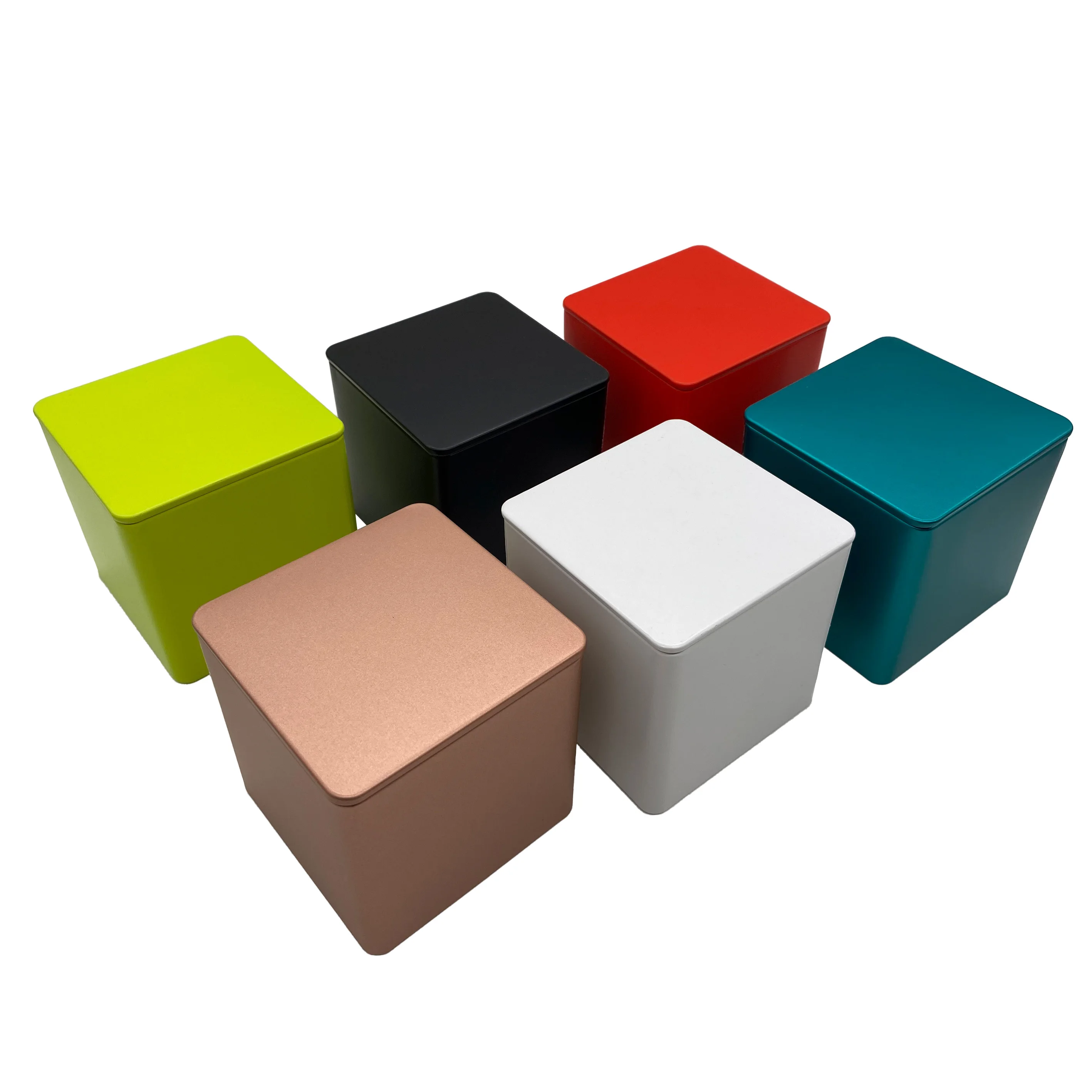 Custom Logo Designs Metal Square Tea Tin Box Container Gift Packaging