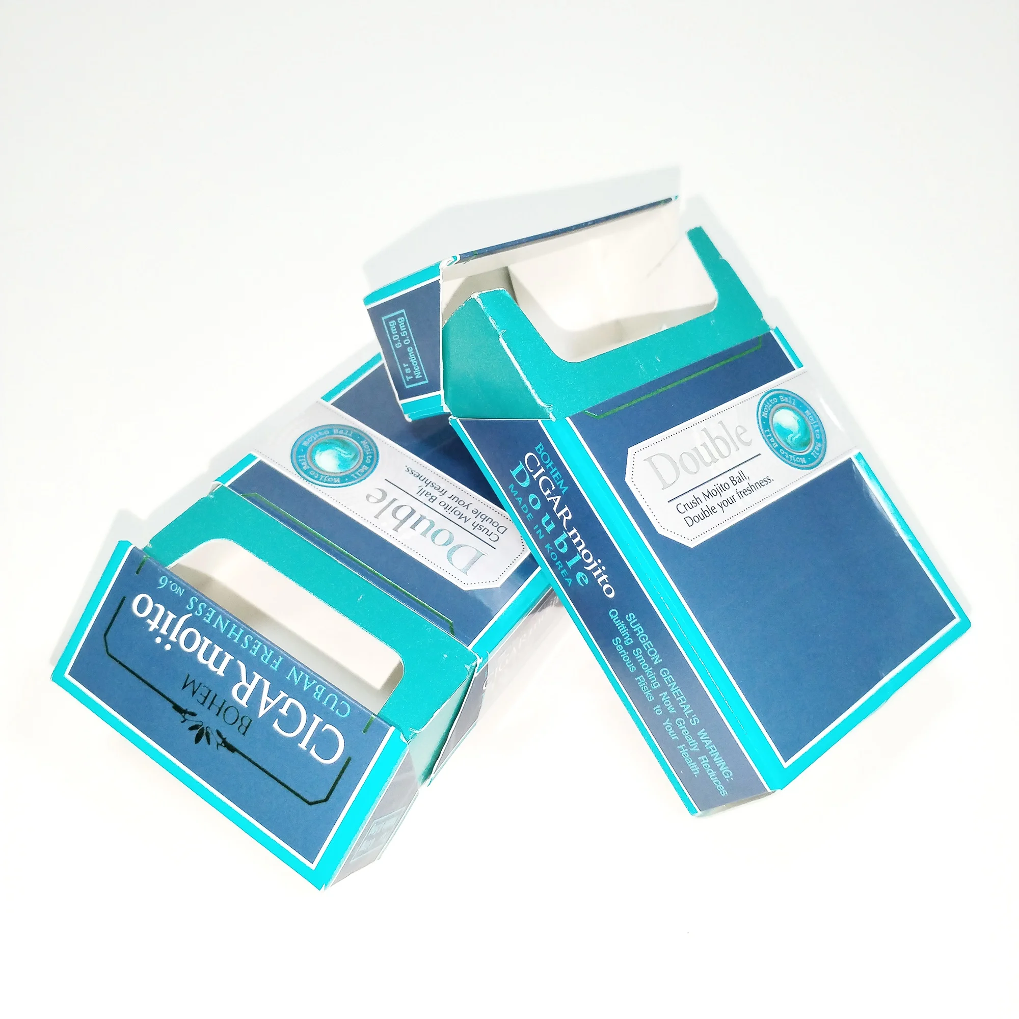 Customized 20 Packs Printed Paper Cigarette Packaging Box OEM Cigarette Packaging Case
