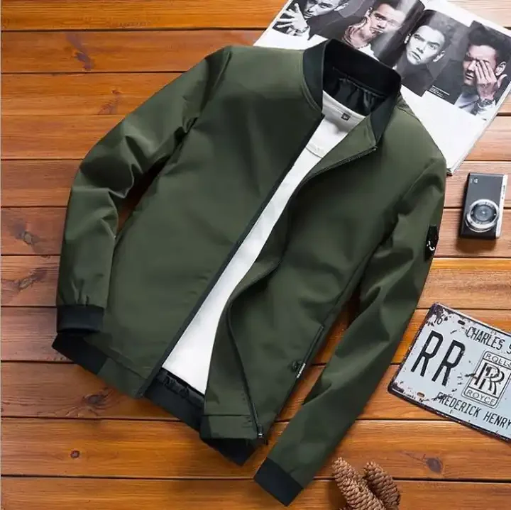 Chaqueta de color sólido para hombre, chaqueta de primavera y