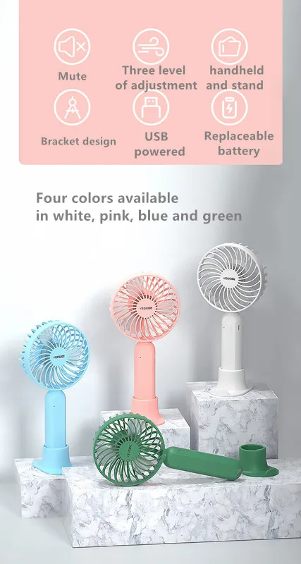 2021 Summer Products Most Popular Battery Charging Cooling USB Portable Rechargeable Mini Fans