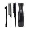 4-piece black steel comb set