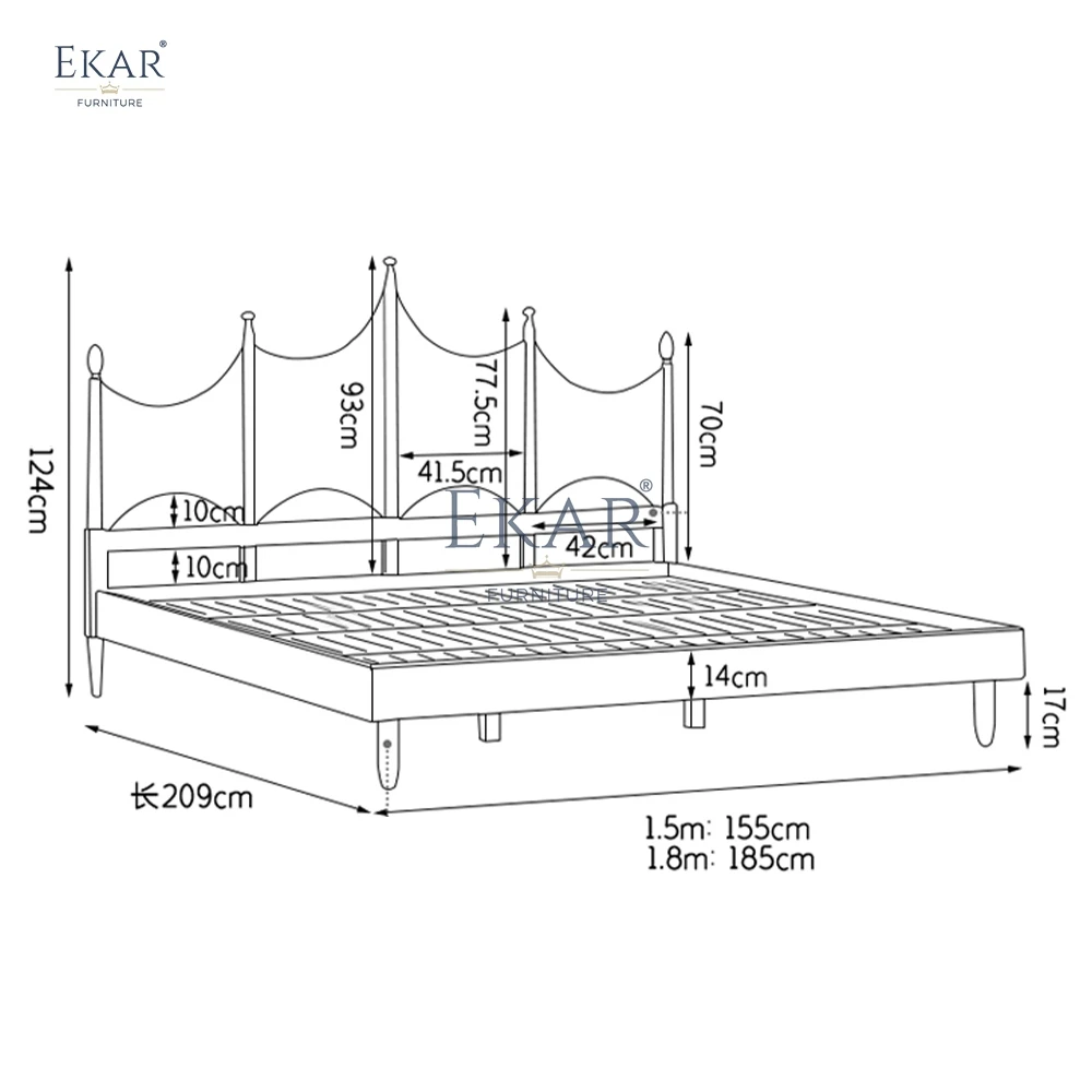 product new design stylish bedroom furniture bed for modern living-65