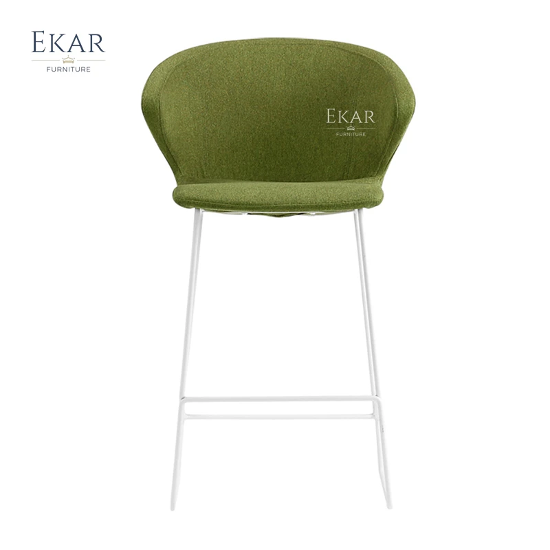 New Design Indoor Furniture Modern Cheap Acrylic Leg Fabric Bar Stool Chairs details