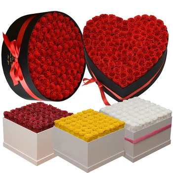 Valentine's Day Anniversaries Romantic Special Occasions Elegant Huge Big Box Real Long-Lasting Natural Preserved Eternal Roses