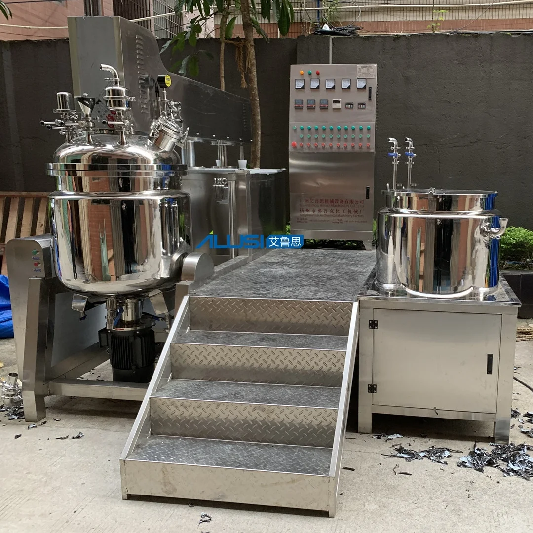 Оборудование для производства крема ухода за кожей 500 л гелевый вакуумный гомогенизатор эмульгатор миксер косметическая машина