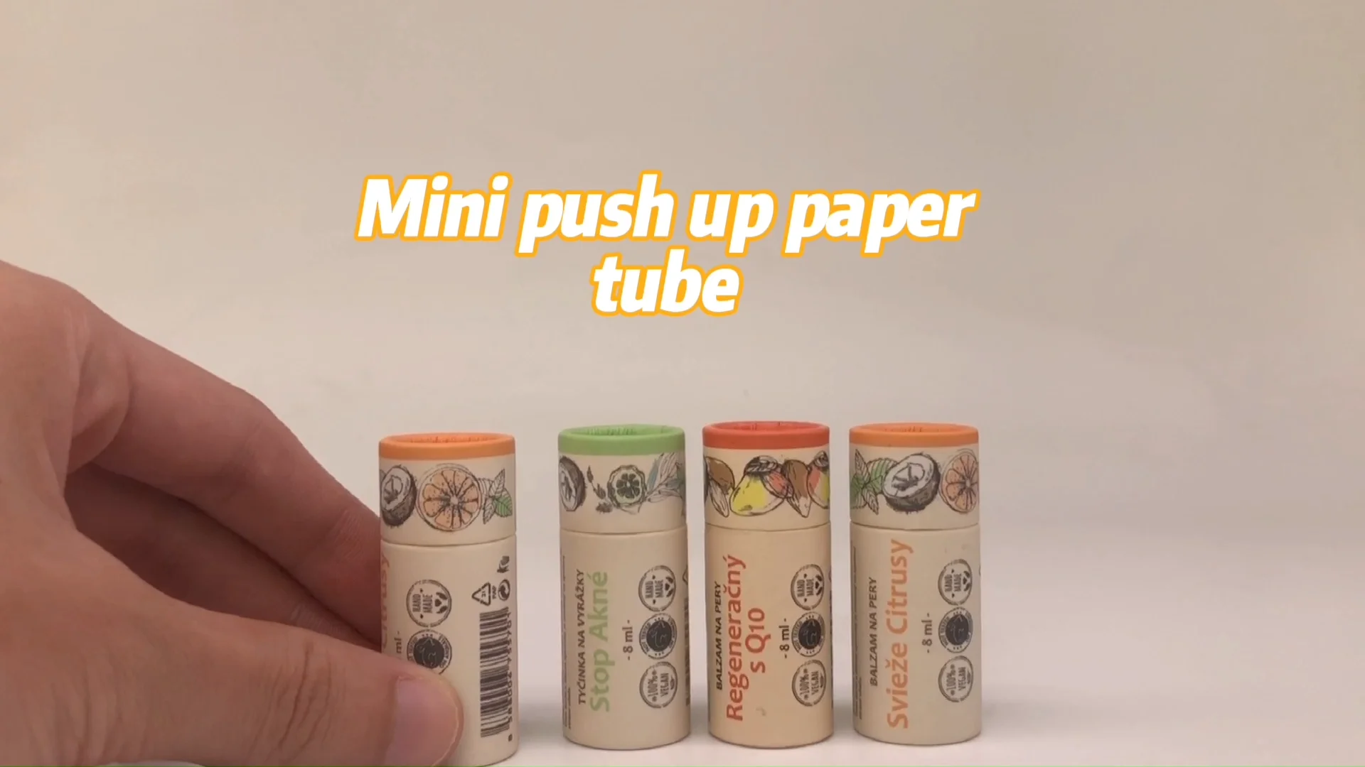 Paper Lip Balm Tube Custom Printed Round Push Up Paper Tubes For ...