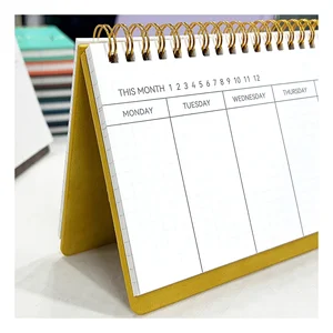 Wholesale Schedule Custom logo Agenda Memo Notepad Calendar Journal Undated Daily Diary Spiral Record Notebook Weekly Planner