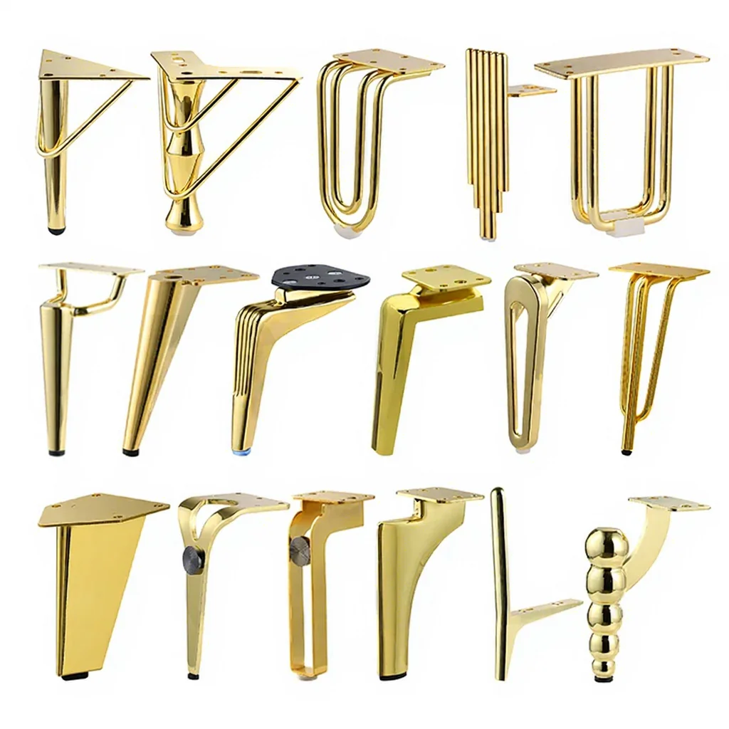 New Model Furniture Sofa Cabinet Foot Sofa Metal Gold Couch Leg Slant Feet  Living Room High Quality Chair Legs