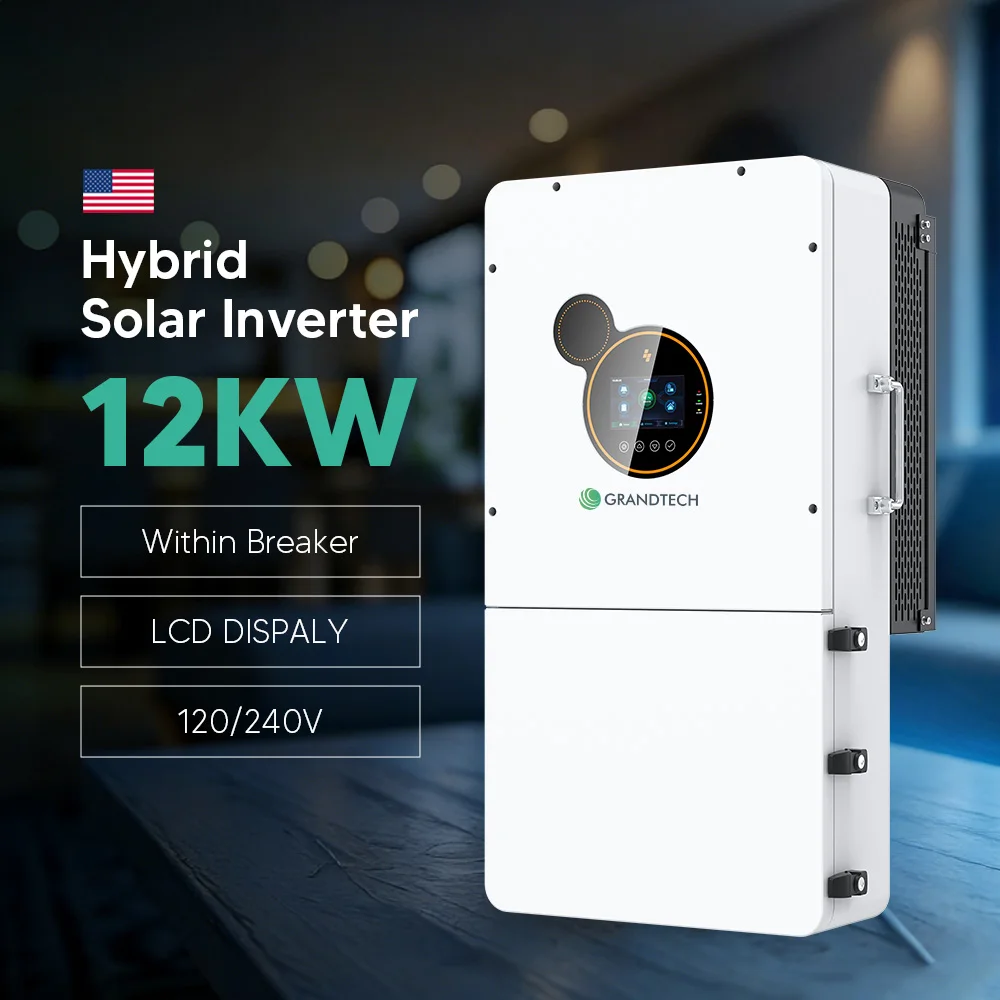 Grandtech อินเวอร์เตอร์พลังงานแสงอาทิตย์แบบไฮบริดราคาประหยัด 1.8 กิโลวัตต์–20 กิโลวัตต์ 12 กิโลวัตต์ 48V แบบแยกเฟส ออฟกริด แบบ MPPT หน้าจอ ICD คลื่นไซน์บริสุทธิ์ สำหรับแผงโซลาร์เซลล์ รุ่น Solare12kw