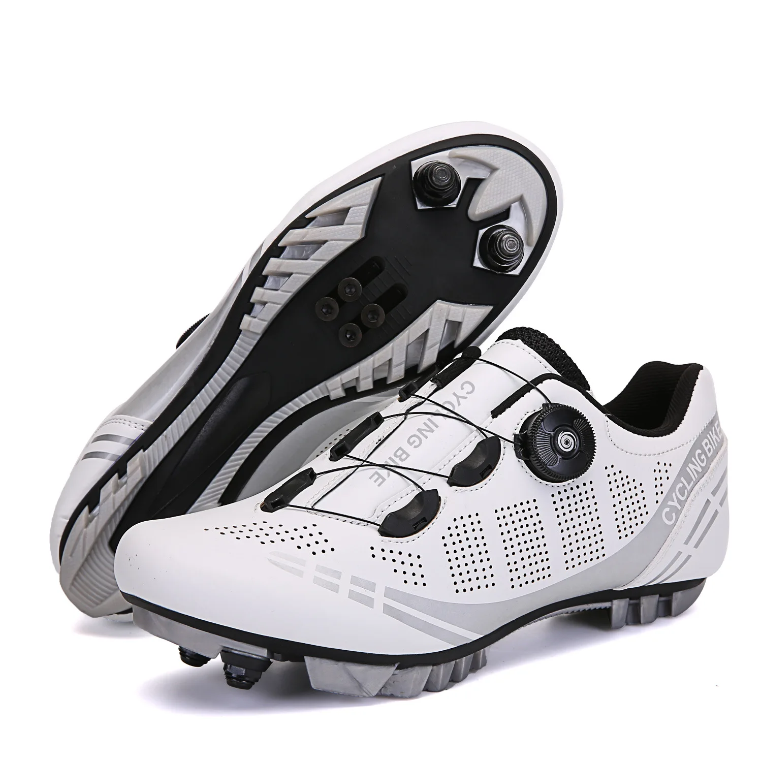 Fashion Quality Lightweight Breathable Men's Women's Road Mountain Cycling Shoe Gear for All Seasons with Lockup Function