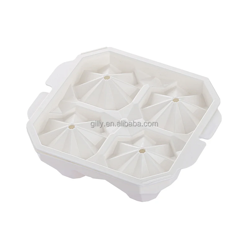 Льдогенератор с крышкой большая форма для льда в форме бриллианта коктейлей виски сферических