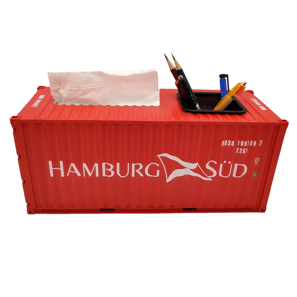 【A】30cm 1:20 Hamburg Sud 20GP container scale model Pen holder container miniature O.A.S ship model