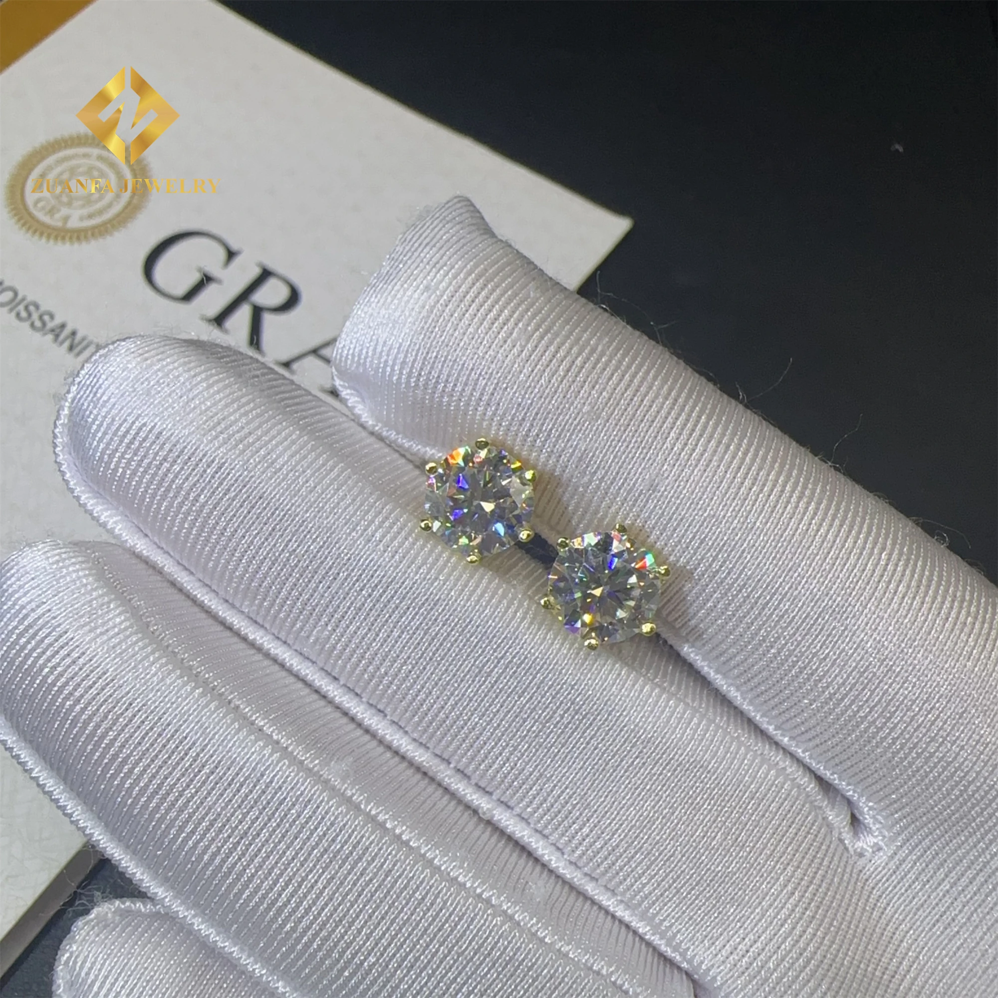 Moissanite Stud Earrings Weddingbee Forever One Moissanite