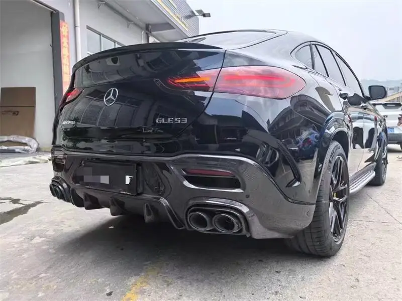 Lábio Frontal Grill e Difusor Traseiro para Mercedes Benz GLE AMG foto 5