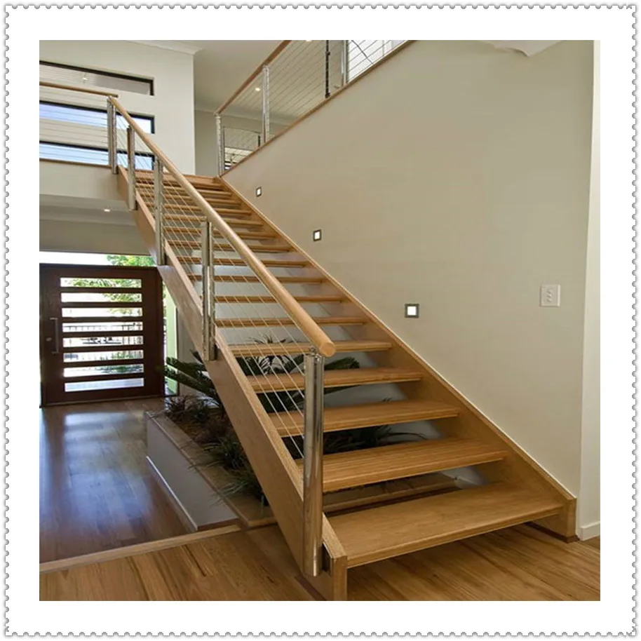 Unique Design One Side Stinger Straight Small Space Stairs With Low Cost Buy Wood Stair Design Small Spiral Stair Glass Railing Product On Alibaba Com