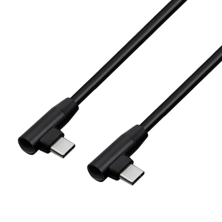 Type C L Shape Male to Male 90 Degree Fast Charging Cable Aluminum Shell Right Angle USB C Data Cable
