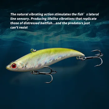 Cheery 21g Bionic Hard Bait VIB Plastic Lure for Freshwater Sea Fishing Submerged 28g Tremor Vib Gear Carp Target 15g ABS Materi – Hard Lure – view 3