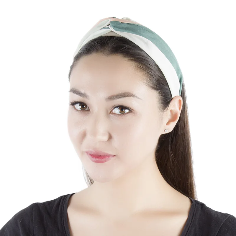 
 2020 Модная красочная тканевая повязка для волос с узлом  