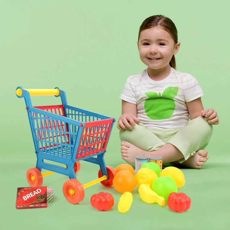 Kidewan ролевые игры игрушка тележки для еды супермаркета торгового тележки для детей