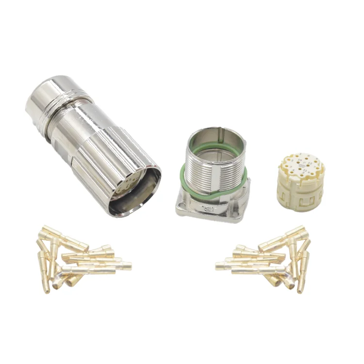Connector Supplier Crimp Waterproof Panel Mount Socket M623 M23 12 Pin Circular Electronic Plug Connector