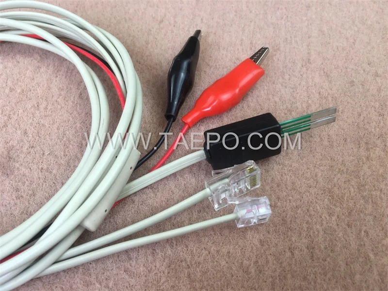 2 Pole Test Cord with 2-pole and 4 Pole LSA Plug to Alligator Clip and M Plug and Modular Plug for Testing the Telephone Line
