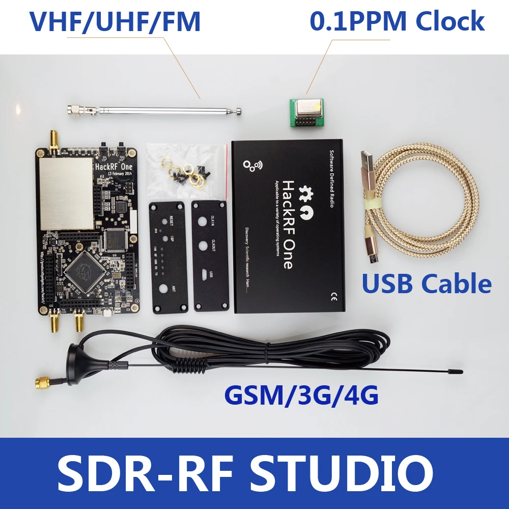 HackRF One Usb Platform Reception Signals RTL SDR Software Defined Radio 1MHz to 6GHz  Demo Board  Dongle Receiver