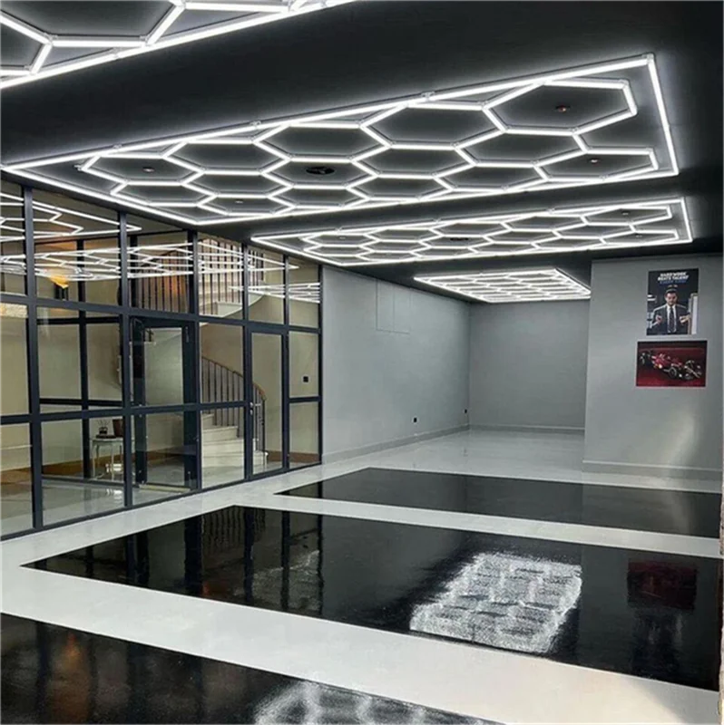 Easy to Install Hexagonal Wall Led Grid Lamps Light for Garage Ac Power Honeycomb Led Light