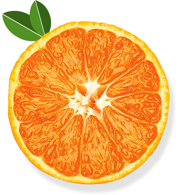 ヘルシーでおいしいオレンジフルーツパウダー/オレンジジュース