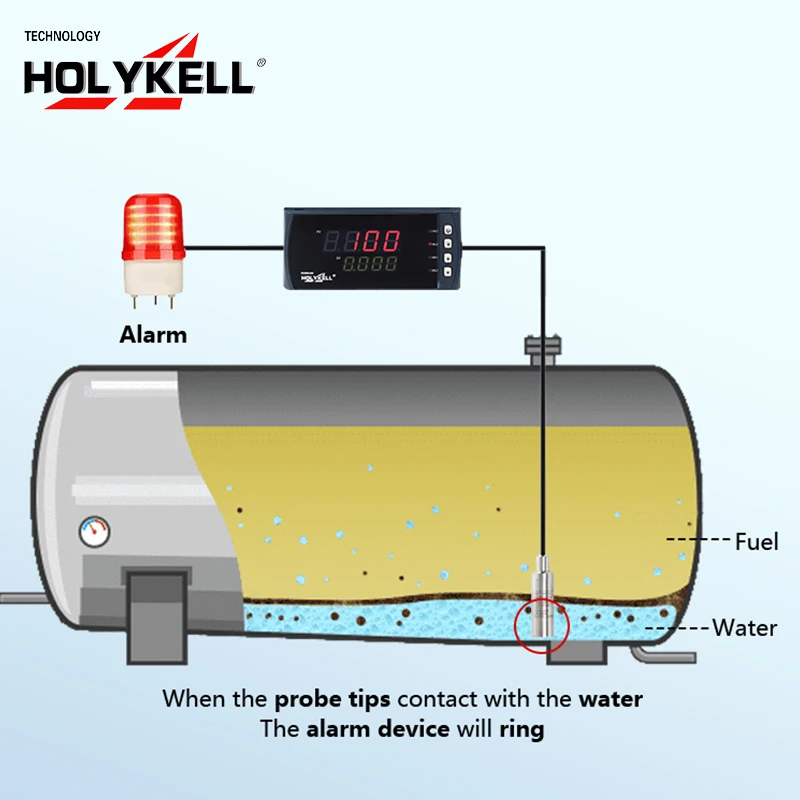 Holykell 4-20ma Submersible Level Sensor for Check Water in Fuel tank