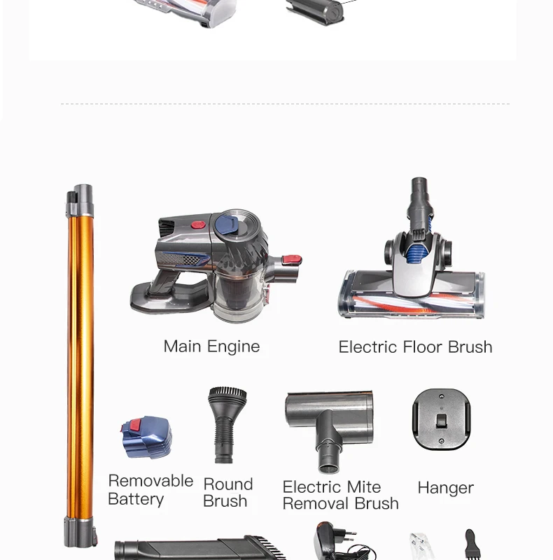 Wireless Battery Silent Vacuum Cleaner Cordless Room Handheld Multi