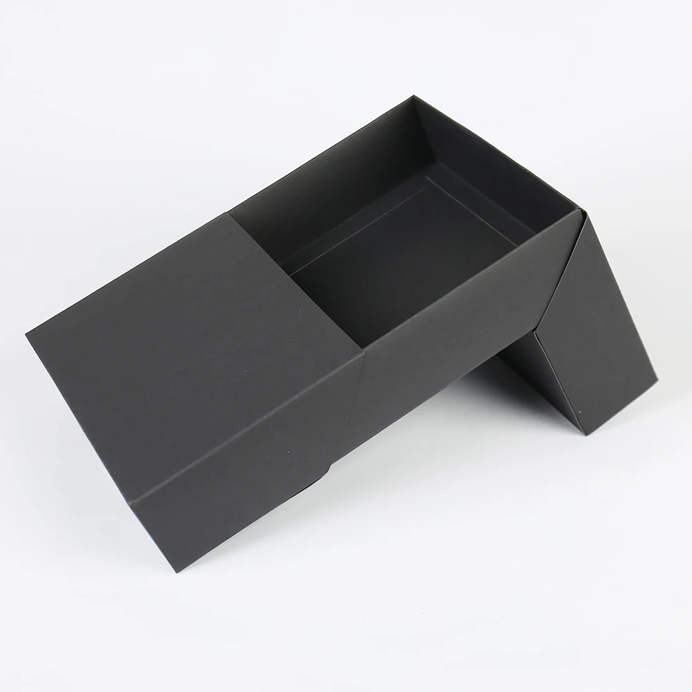 Customizable Foldable biodegradable Black Kraft Paper Picnic Box for Camping Spring Outings Lunch Bento Packaging Disposable Box manufacture