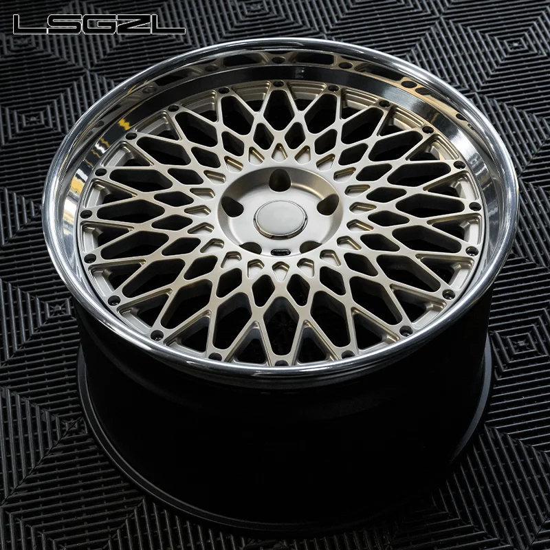Custom New Polish Forged Car Sport Deep Dish 19 20 22 Inch Wheels 5x114.3 / 112 / 120 PCD Black