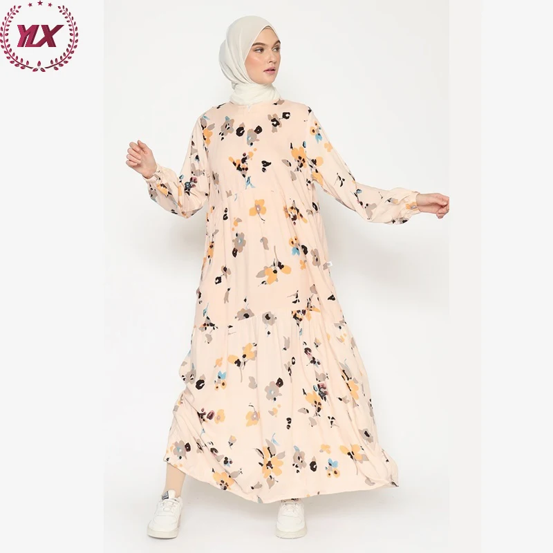 Muslim Shirts Long Sleeve Formal Casual Floral Muslimah Wedding Gamis Import Bangkok Open Abaya Women Dress Muslim Shirts Long Sleeve Formal Casual Floral Muslimah Wedding Gamis Import Bangkok Open Abaya Women Dress
