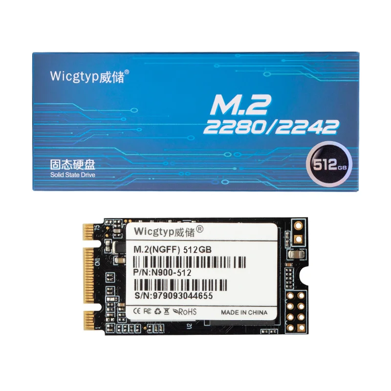 M.2 2242 NGFF SATA3 SSD - 1TB, 2TB, 512GB Solid State Drive