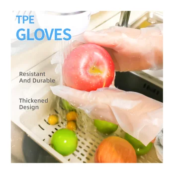 Embossed Polyethylene Soft Syntectic Plastic Food Grade Blue Elastic hand protect tpe Film Roll Tpe Gloves
