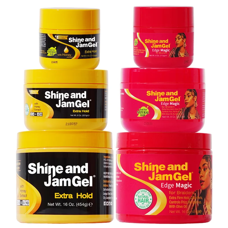 Private Label All Day Lock Extra Hold 4c Hair Styling Twist Loc Edge Braid Hair Gel Shine and Jam Gel