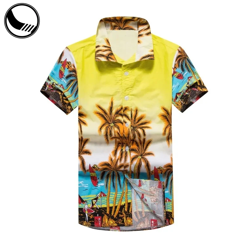 Family Fast Arrival Custom Print Vintage Red Casual Loose Beach Hawaiian Shirt Beach Shirts Men factory
