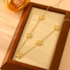 Gold colour necklace