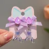 Ab glue purple fishtail ear clips