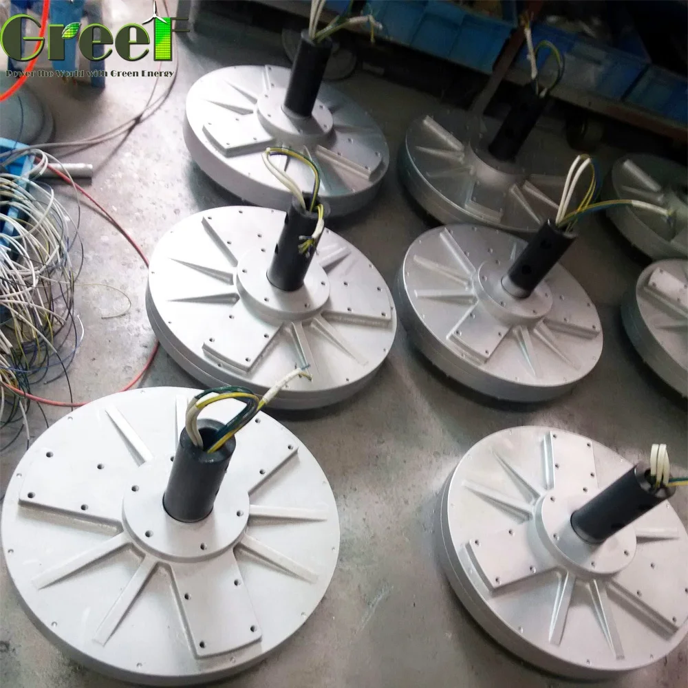 Low RPM Low Torque  Axial Flux Coreless Permanent Magnet Generator Brushless Alternator